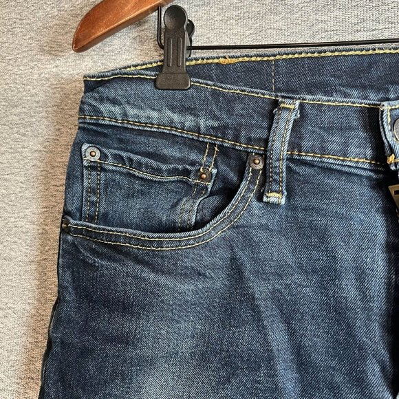 Levi's 511 Jeans Men 32 Blue Dark Wash Straight Leg Slim Fit Mid Rise Denim - Picture 5 of 16